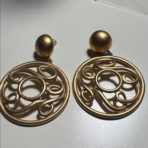 Monet Gold Swirl Earrings